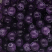 Perles en verre 8 mm Violet