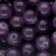 Perles en verre 12 mm Violet