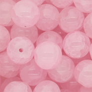 Perles en verre 12 mm Rose clair