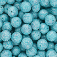 Perles en verre 14 mm Bleu multicolore