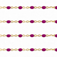 Apprêts en acier inox chaîne maille jaseron 1mm Violet-doré