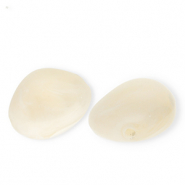 Perles acryliques irr&eacute;gulier Blanc cass&eacute;-blanc marbr&eacute;