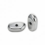 Perles acryliques en forme de galet Argent&eacute;