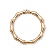 Appr&ecirc;ts anneau porte-cl&eacute;s mousqueton anneau effet bambou Dor&eacute;