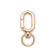 Appr&ecirc;ts anneau porte-cl&eacute;s mousqueton ovale Dor&eacute;