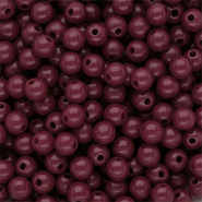 DQ Perles acryliques 6 mm brillant Rouge acajou