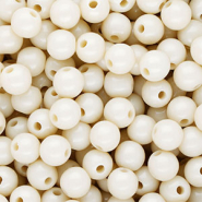 DQ Perles acryliques 8 mm brillant Blanc cass&eacute;