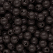 DQ Perles acryliques 8 mm brillant Marron chocolat fonc&eacute;