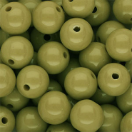 DQ Perles acryliques 12 mm brillant Vert olive