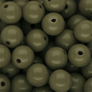 DQ Perles acryliques 12 mm brillant Vert arm&eacute;e