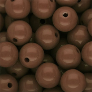 DQ Perles acryliques 14 mm brillant Marron