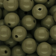 DQ Perles acryliques 14 mm brillant Vert armée