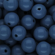 DQ Perles acryliques 14 mm brillant Bleu sarcelle