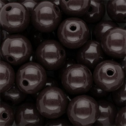 DQ Perles acryliques 14 mm brillant Marron chocolat foncé