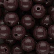 DQ Perles acryliques 14 mm brillant Marron foncé