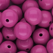 DQ Perles acryliques 16 mm brillant Magenta