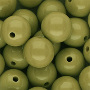 DQ Perles acryliques 16 mm brillant Vert olive