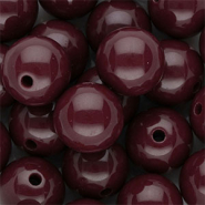 DQ Perles acryliques 16 mm brillant Rouge acajou