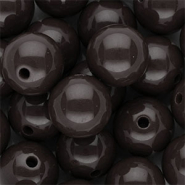 DQ Perles acryliques 16 mm brillant Marron chocolat foncé