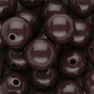 DQ Perles acryliques 16 mm brillant Marron foncé