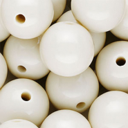 DQ Perles acryliques 18 mm brillant Blanc cassé