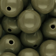 DQ Perles acryliques 18 mm brillant Vert armée