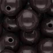 DQ Perles acryliques 18 mm brillant Marron chocolat foncé