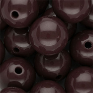 DQ Perles acryliques 18 mm brillant Marron foncé