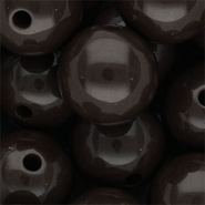 DQ Perles acryliques 20 mm brillant Marron chocolat foncé