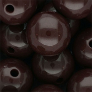 DQ Perles acryliques 20 mm brillant Marron foncé