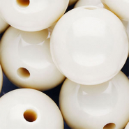 DQ Perles acryliques 25 mm brillant Blanc cassé