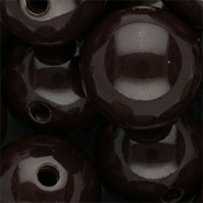 DQ Perles acryliques 25 mm brillant Marron chocolat foncé