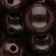 DQ Perles acryliques 25 mm brillant Marron foncé
