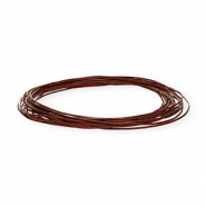 Cuir rond&nbsp;1&nbsp;mm Bordeaux fonc&eacute;