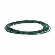 Cuir rond&nbsp;1&nbsp;mm Vert sarcelle fonc&eacute;