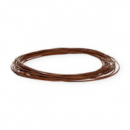 Cuir rond&nbsp;1&nbsp;mm Marron fonc&eacute;