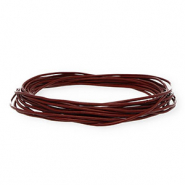 Cuir rond&nbsp;1,5&nbsp;mm Bordeaux fonc&eacute;