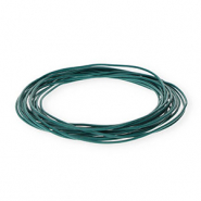 Cuir rond&nbsp;1,5&nbsp;mm Vert sarcelle fonc&eacute;