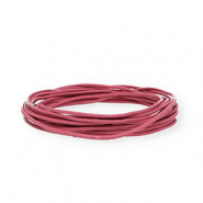 Cuir rond&nbsp;2&nbsp;mm Rose