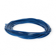 Cuir rond&nbsp;2&nbsp;mm Bleu fonc&eacute;