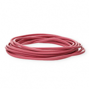 Cuir rond&nbsp;3&nbsp;mm Rose