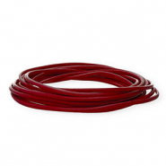 Cuir rond&nbsp;3&nbsp;mm Rouge