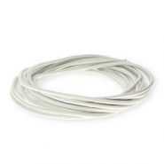 Cuir rond&nbsp;3&nbsp;mm Blanc