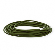 Cuir rond&nbsp;3&nbsp;mm Vert