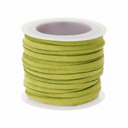 Simili daim plat 3&nbsp;mm Vert lime