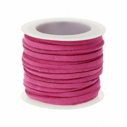 Simili daim plat 3&nbsp;mm Rose fonc&eacute;