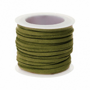 Simili daim plat 3&nbsp;mm Verte olive