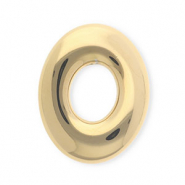 Appr&ecirc;ts en acier Inox breloques / connecteur ovale Dor&eacute;