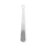 Breloques en acier Inox goutte Argent&eacute;