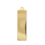Breloques en acier Inox rectangle Dor&eacute;